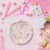 Romantische roze pioenen bloemig papieren bordje (Feest)