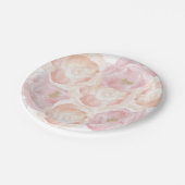 Romantische roze pioenen bloemig papieren bordje (Gekanteld)
