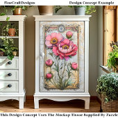 Romantische  Roze Pioenen DA1R Decoupage Tissuepapier