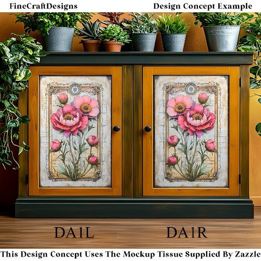 Romantische  Roze Pioenen DA1R Decoupage Tissuepapier