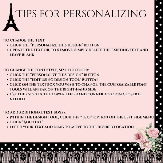 Romantische roze Polka Dot Parijs Frankrijk Planne Planner