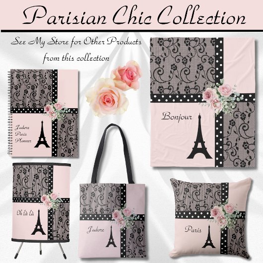 Romantische roze Polka Dot Parijs Frankrijk Planne Planner