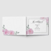 Romantische roze pony's rijstpapier Barefoot Bride Gastenboek (Volledig)