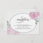 Romantische roze pony's rijstpapier Barefoot Bride Kaart (Voorkant / Achterkant)