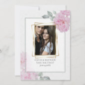 Romantische roze pony's rijstpapier Barefoot Bride Kaart (Voorkant)