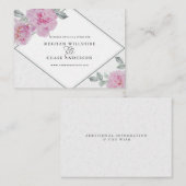 Romantische roze pony's rijstpapier Barefoot Bride Visitekaartje (Voorkant / Achterkant)