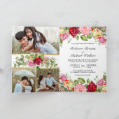 Romantische Roze Rode Rozen QR Code Huwelijk (Binnen)