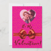 Romantische Roze & Rode Valentijnsdag Kaart (Voorkant)