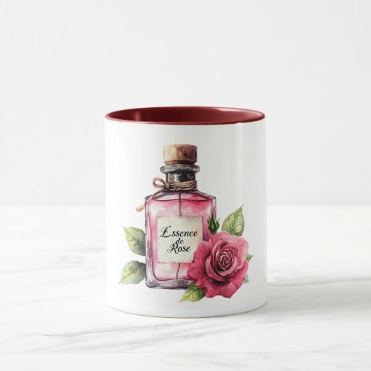 Romantische Roze Roos Bloem Mok (Midden)