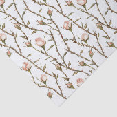 Romantische Roze Roos Bloemen Bruidsdouche Tissuepapier (Detail)