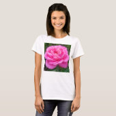 Romantische Roze Roos 'Leonardo Da Vinci' T-shirt (Voorkant volledig)