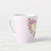 Romantische Roze Roos Liefde Altijd Roze Latte Mok (Linkerhoek)