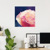 Romantische Roze Roos op Canvas Macro Abstract Poster (Thuiskantoor)