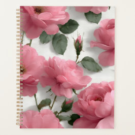 Romantische roze roos planner