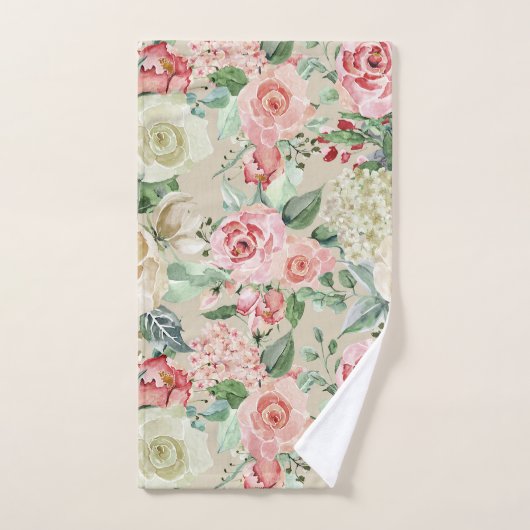 Romantische Roze Rose Bad Handdoek (Handdoek)