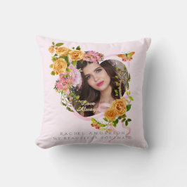 Romantische Roze Rose Liefde Foto Roze Kussen