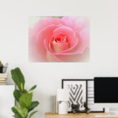 Romantische roze roze druk poster (Thuiskantoor)