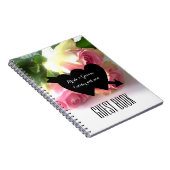Romantische roze roze foto's bruiloft notitieboek (Rechterzijde)
