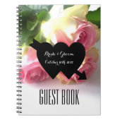 Romantische roze roze foto's bruiloft notitieboek (Voorkant)