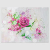 Romantische roze roze met boezem en spatjes op wit tissuepapier (Voorkant)