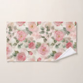 Romantische Roze Rozen Bloem Bad Handdoek (Handdoek)