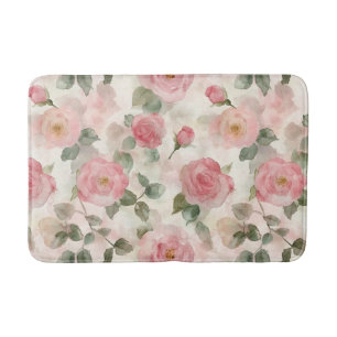 Romantische Roze Rozen Bloem  Badmat