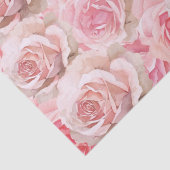 Romantische Roze Rozen Bloemachtige Bruiloftsdouch Tissuepapier (Detail)