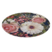 Romantische roze rozen bloemboeket snijplank (Hoek)
