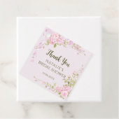 Romantische Roze Rozen Boog Chic Bloem Bruiloft Bedankjes Labels (In situ)