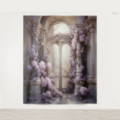 Romantische roze rozen boog opknoping wandkleed (Voorkant)