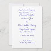 Romantische roze rozen bruiloft uitnodiging (Achterkant)