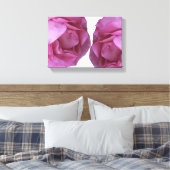 Romantische roze rozen eenvoudige moderne bloemen canvas afdruk (Insitu (Slaapkamer))