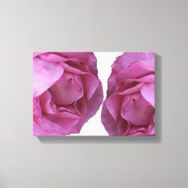 Romantische  roze rozen eenvoudige moderne bloemen canvas afdruk