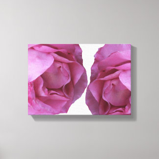 Romantische  roze rozen eenvoudige moderne bloemen canvas afdruk
