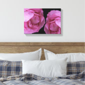 Romantische roze rozen eenvoudige moderne bloemen canvas afdruk (Insitu (Slaapkamer))