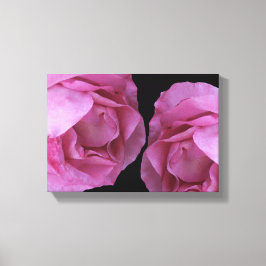 Romantische  roze rozen eenvoudige moderne bloemen canvas afdruk