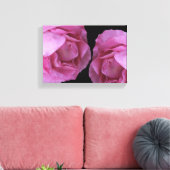 Romantische roze rozen eenvoudige moderne bloemen canvas afdruk (Insitu (Woonkamer))