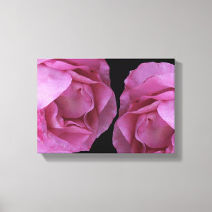 Romantische roze rozen eenvoudige moderne bloemen canvas afdruk