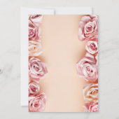 Romantische Roze Rozen Elegante Bruiloft Bedankkaart (Achterkant)