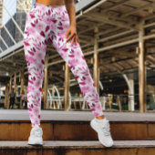 Romantische Roze rozen florale  Leggings