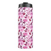 Romantische Roze rozen florale  Thermosbeker (Voorkant)