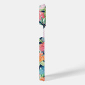 Romantische roze rozen floreel  blauw design iPhone hoesje (Rechterkant)