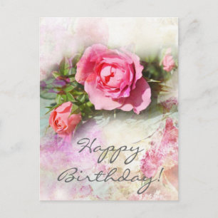 Romantische roze rozen grijze achtergrond briefkaart