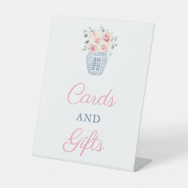 Romantische Roze Rozen Kaarten En Cadeaus Bruidsca Reclamebord Met Voetstuk