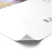 Romantische roze rozen & kalligrafie foto welkom poster (Hoek)