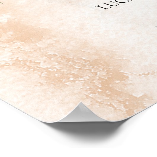 Romantische roze rozen & kalligrafie Welkom Poster (Hoek)