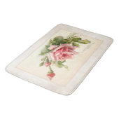 Romantische roze rozen op ambachtelijke achtergron badmat (Gekanteld)