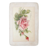 Romantische roze rozen op ambachtelijke achtergron badmat (Voorkant Verticaal)