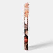 Romantische Roze Rozen op Elegant Wit Marmer Case-Mate iPhone Case (Achterkant / Rechts)