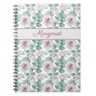 Romantische Roze Rozen Persoonlijk Notitieboek